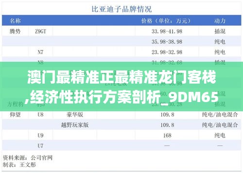 澳门最精准正最精准龙门客栈,经济性执行方案剖析_9DM65.892