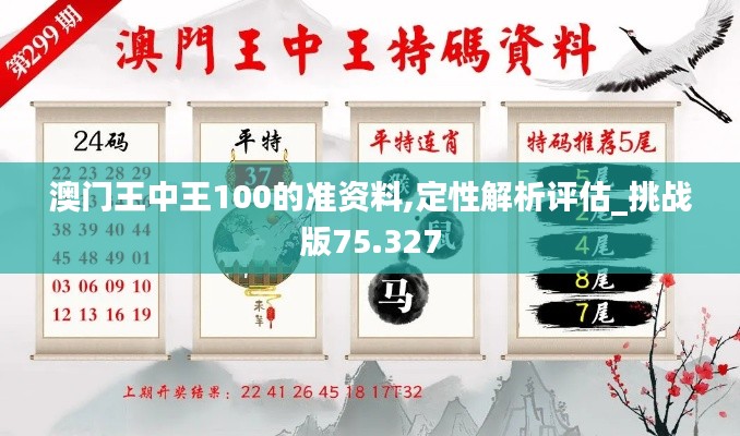 澳门王中王100的准资料,定性解析评估_挑战版75.327