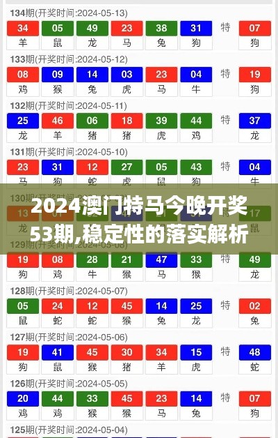 2024澳门特马今晚开奖53期,稳定性的落实解析_改良款78.248