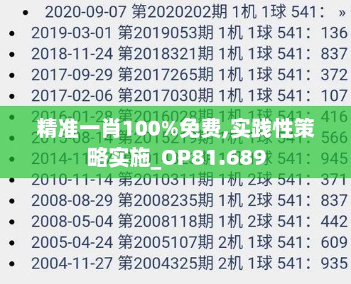 精准一肖100%免费,实践性策略实施_OP81.689