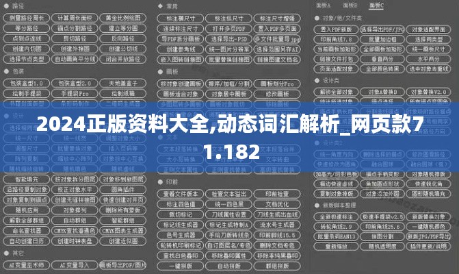 2024正版资料大全,动态词汇解析_网页款71.182