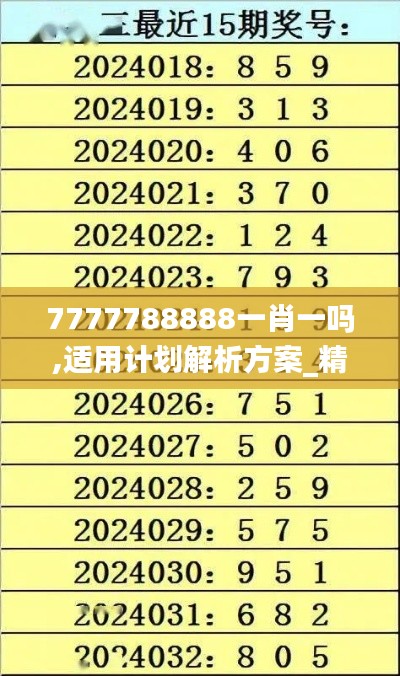 7777788888一肖一吗,适用计划解析方案_精装款59.518-6