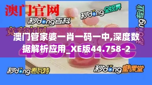 澳门管家婆一肖一码一中,深度数据解析应用_XE版44.758-2