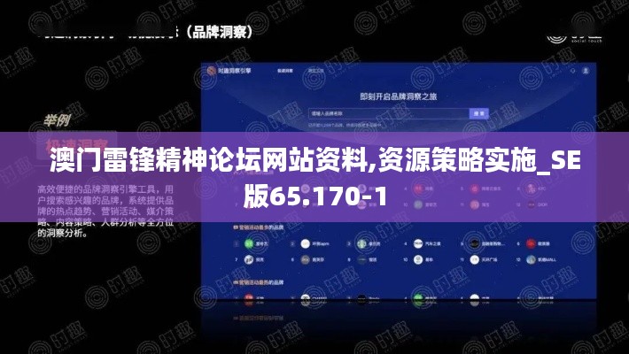 澳门雷锋精神论坛网站资料,资源策略实施_SE版65.170-1