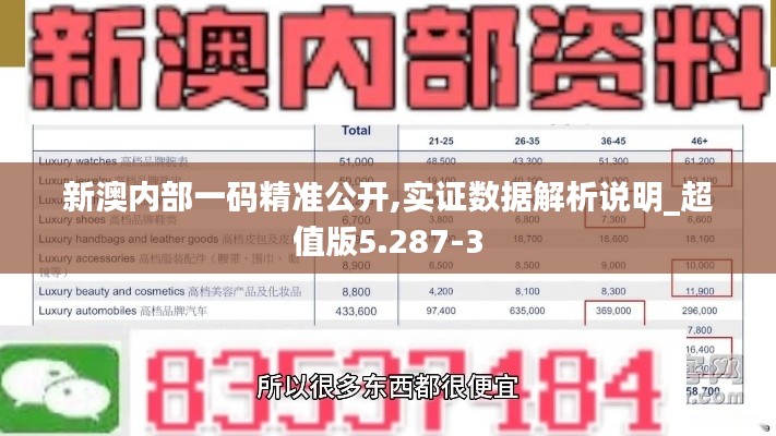 新澳内部一码精准公开,实证数据解析说明_超值版5.287-3