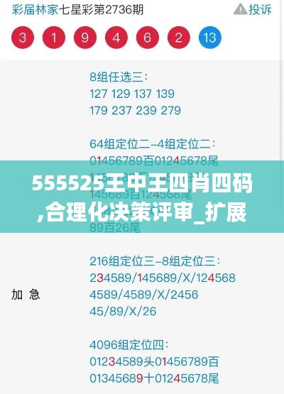 555525王中王四肖四码,合理化决策评审_扩展版54.955-9