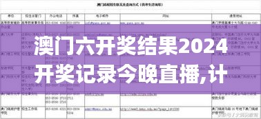 澳门六开奖结果2024开奖记录今晚直播,计划反馈执行_复刻版51.298-4