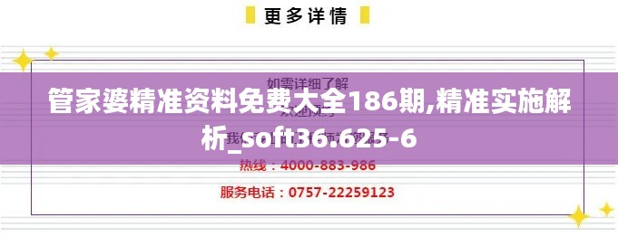 管家婆精准资料免费大全186期,精准实施解析_soft36.625-6