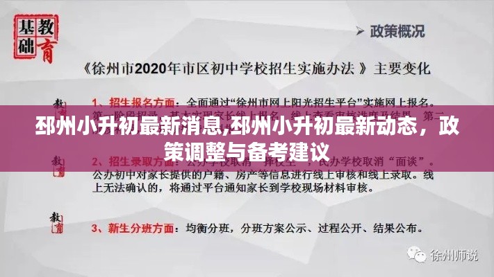 邳州小升初最新动态及政策调整，备考建议与资讯更新