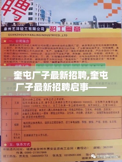 奎屯厂子最新招聘启事，探寻职业发展的新天地