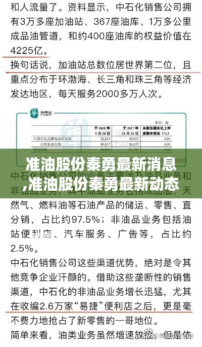 准油股份秦勇最新动态揭秘，战略调整、业务拓展与市场反应全面跟踪报道