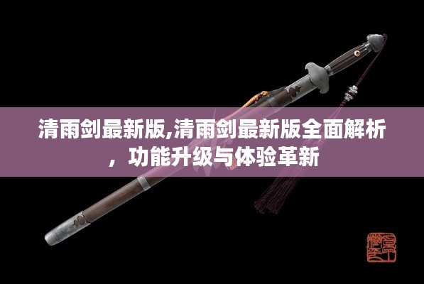 清雨剑最新版全面解析，功能升级与体验革新，打造全新用户体验