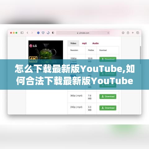 如何合法下载最新版YouTube，正确方法与注意事项介绍