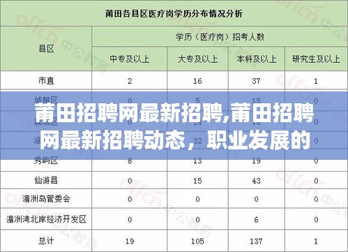 莆田招聘网最新动态，职业发展黄金机会等你来挑战！